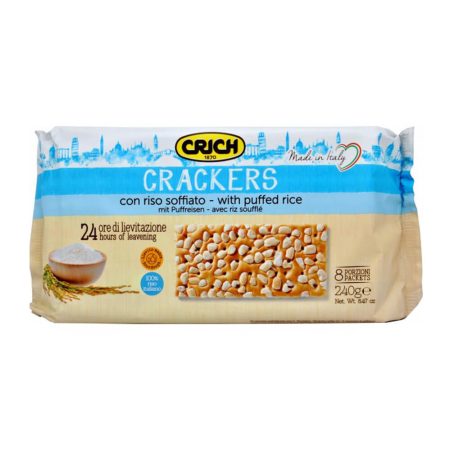 Crackers with puffed rice