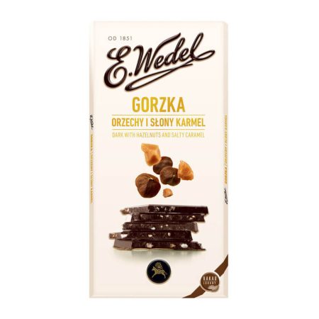 Dark chocolate with Hazelnuts & Salty Caramel