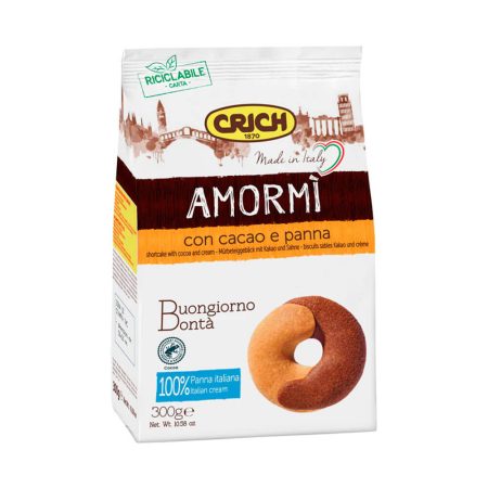 Amor mi biscuits with cream and cocoa