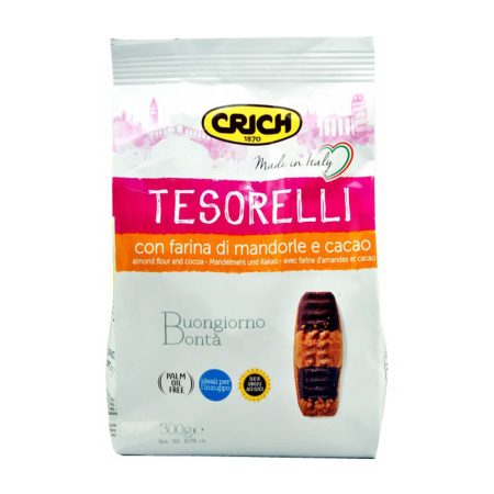 Tesorelli cookies with almond flour and cocoa