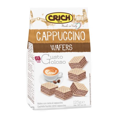 Wafers with cappuccino cream filling
