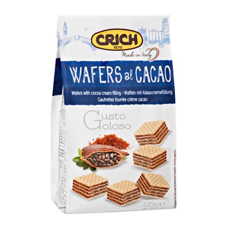Wafers with cocoa cream filling