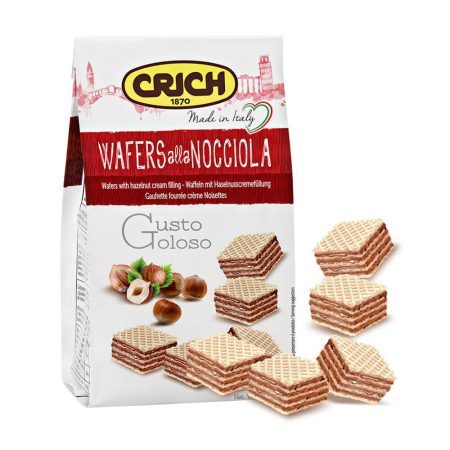 Wafers with hazelnut cream filling