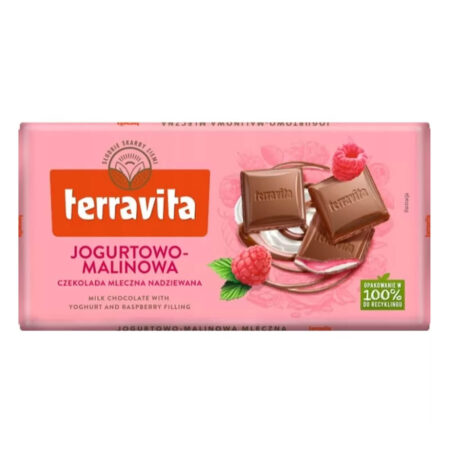 Terravita Milk Chocolate with Yoghurt & Raspberry Filling