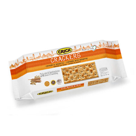 Cereals and sesame crackers