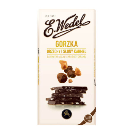 Dark chocolate with Hazelnuts & Salty Caramel