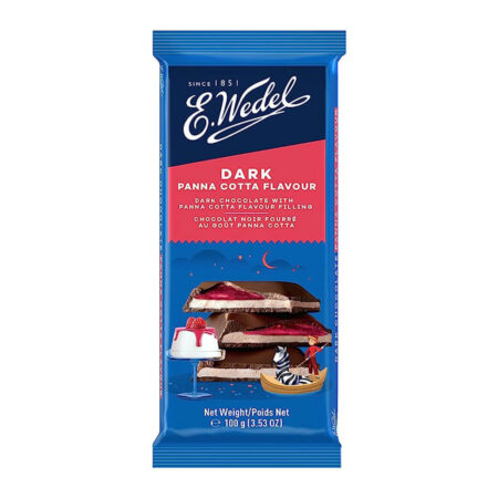 Panna Cotta filled dark chocolate bar