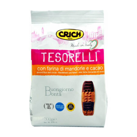 Tesorelli cookies with almond flour and cocoa